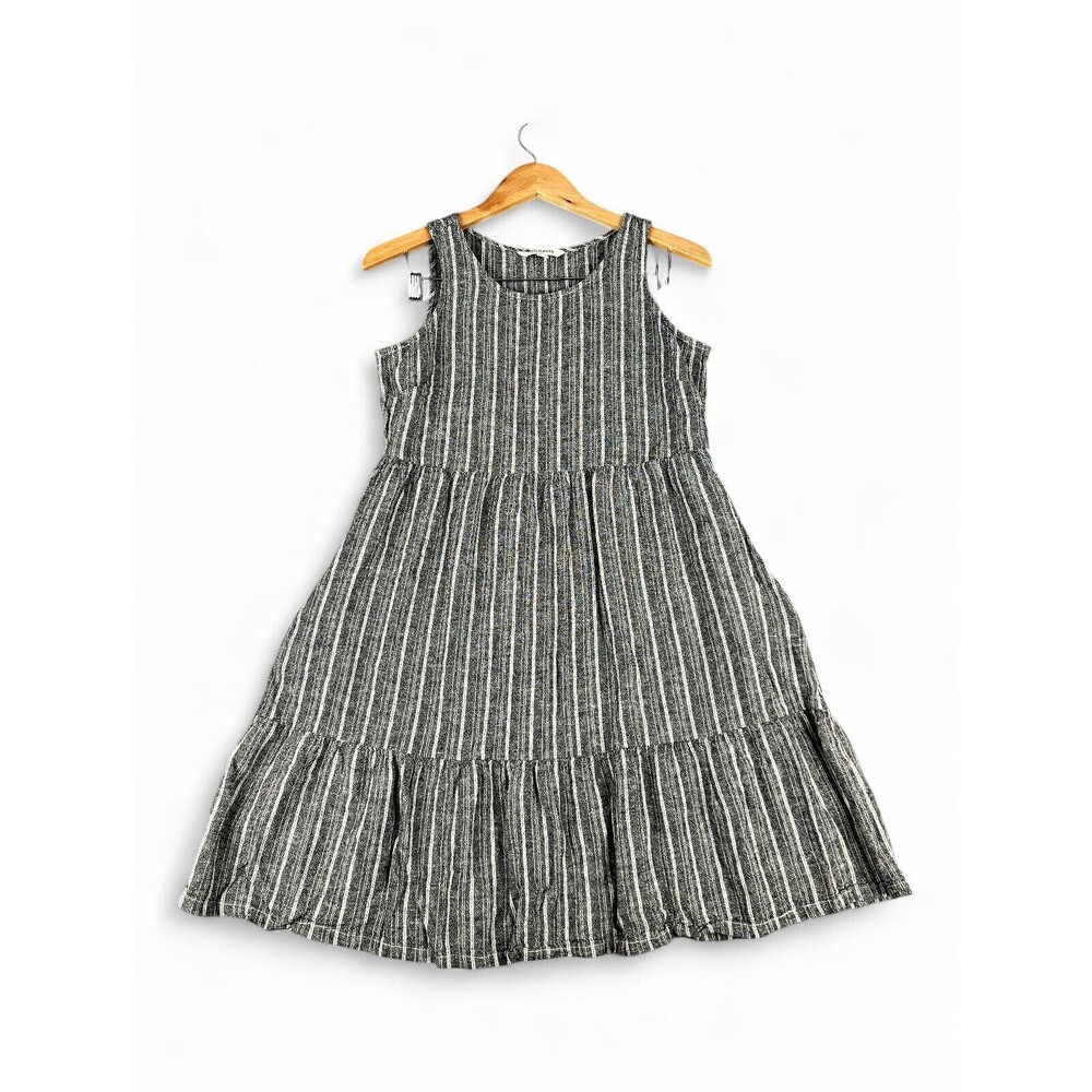 Briggs Striped Tiered Midi Dress Size S
